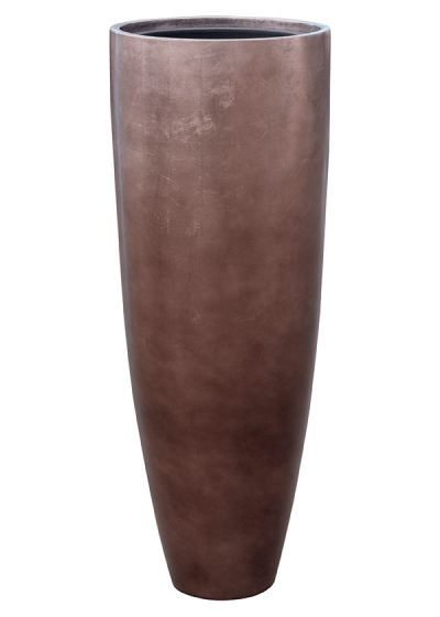 Vaso Baq Metallic Silver Leaf Partner Matt Coffee Planter (with Insert Pot)