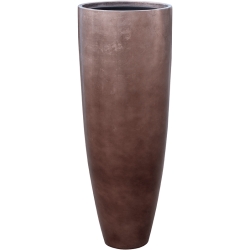 Vaso Baq Metallic Silver Leaf Partner Matt Coffee Planter (with Insert Pot)