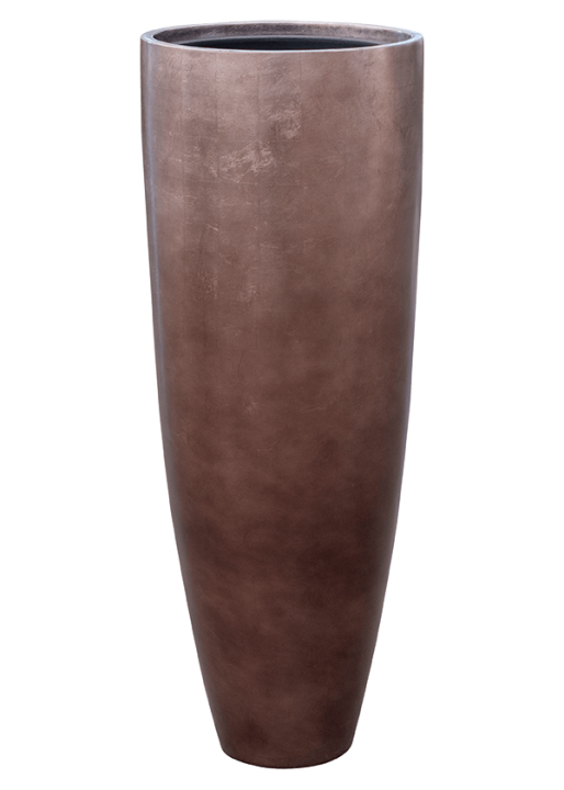 Vaso Baq Metallic Silver Leaf Partner Matt Coffee Planter (with Insert Pot)