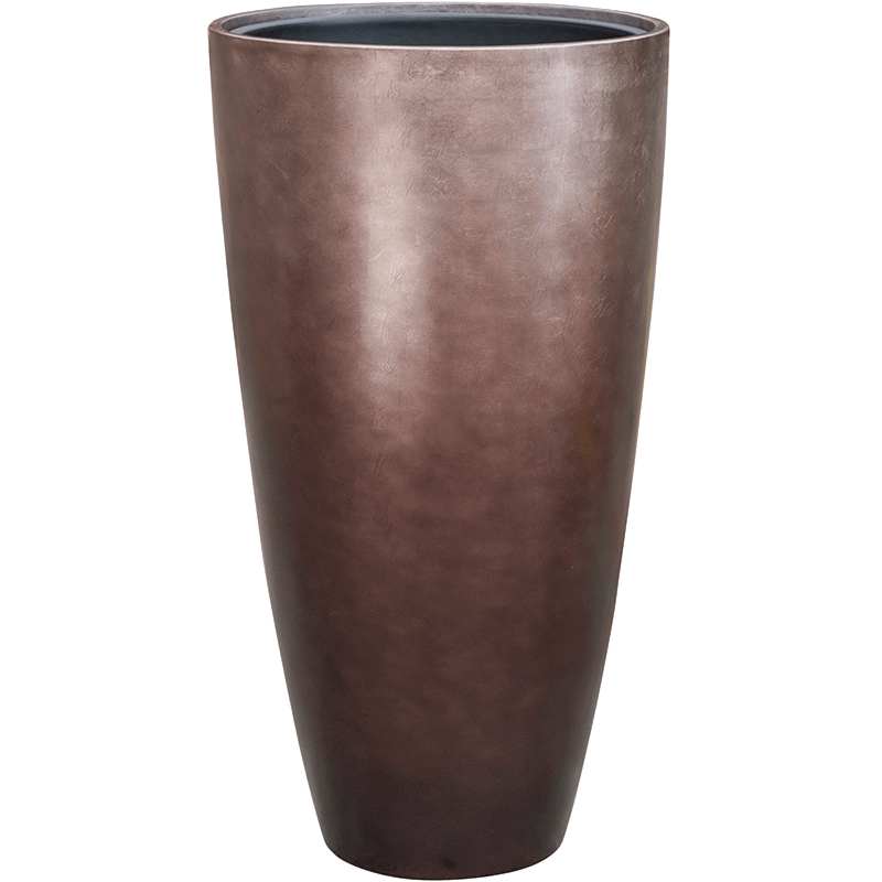 Vaso Baq Metallic Silver Leaf Partner Matt Coffee Planter (with Insert Pot)