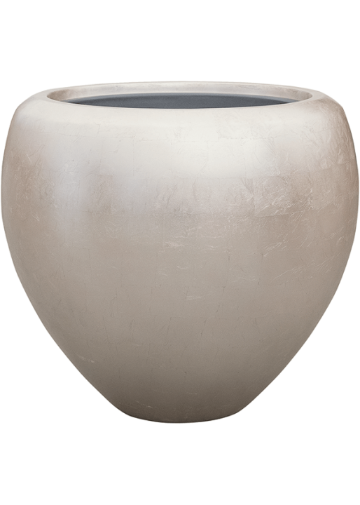 Vaso Baq Metallic Silver Leaf Couple Matt Light Champagne (with Liner)