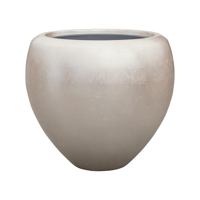 Vaso Baq Metallic Silver Leaf Couple Matt Light Champagne (with Liner)