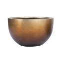 Vaso Baq Metallic Silver Leaf Bowl Matt Honey