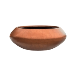 Vaso Baq Metallic Silver Leaf Bowl Ufo