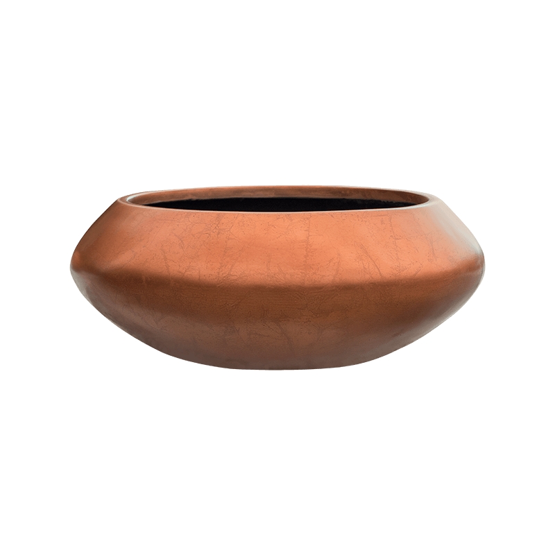 Vaso Baq Metallic Silver Leaf Bowl Ufo
