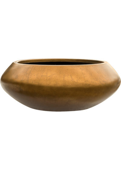 Vaso Baq Metallic Silver Leaf Bowl Ufo Matt Honey