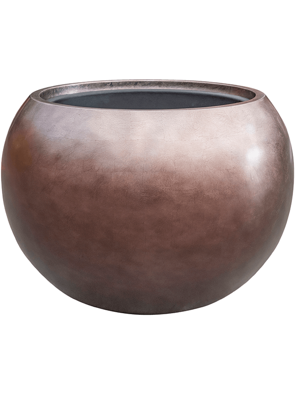 Vaso Baq Metallic Silver Leaf Globe Matt Coffee Top Quality Planters