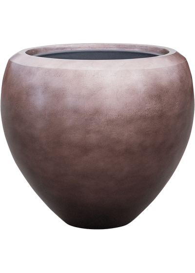 Vaso Baq Metallic Silver Leaf Couple Matt Coffee (with Liner)