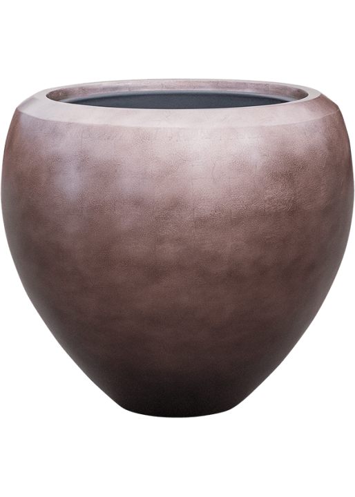 Vaso Baq Metallic Silver Leaf Couple Matt Coffee (with Liner)