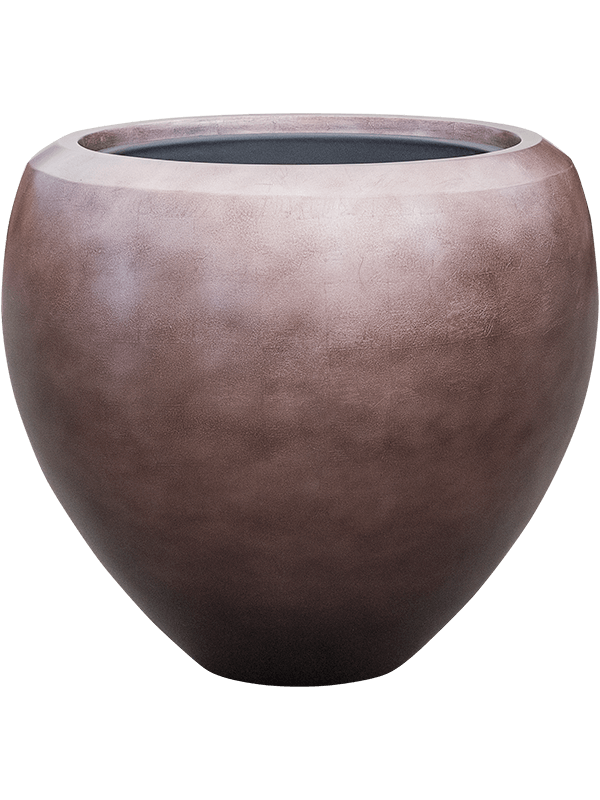 Vaso Baq Metallic Silver Leaf Couple Matt Coffee (with Liner)