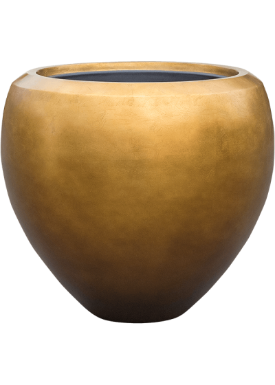 Vaso Baq Metallic Silver Leaf Couple Matt Honey (with Liner)