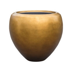 Vaso Baq Metallic Silver Leaf Couple Matt Honey (with Liner)