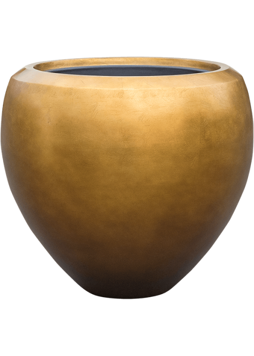 Vaso Baq Metallic Silver Leaf Couple Matt Honey (with Liner)