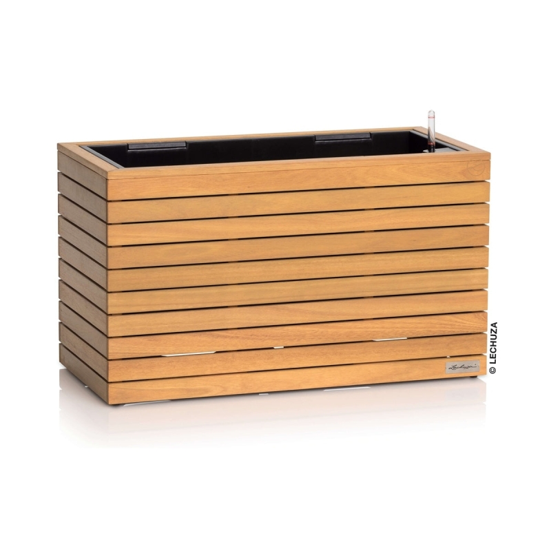 Vaso LECHUZA PALO Wide in legno di Eucalipto FSC®