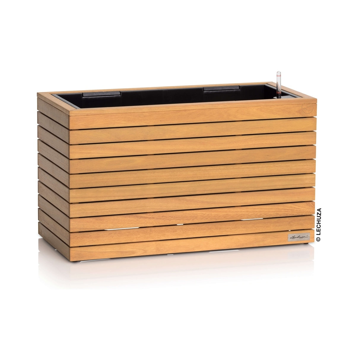 Vaso LECHUZA PALO Wide in legno di Eucalipto FSC®