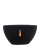 Vaso Capi Planter Oval Groove Black