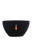 Vaso Capi Planter Oval Groove Black