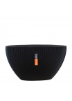 Vaso Capi Planter Oval Groove Black