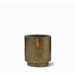 Vaso Capi Vase Cylinder Terrazzo Gold
