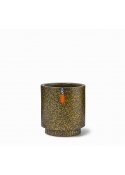 Vaso Capi Vase Cylinder Terrazzo Gold