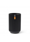 Vaso Capi Vase High Groove Black