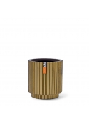 Vaso Capi Vase Cylinder Groove Black