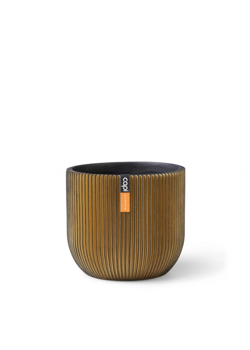 Vaso Capi Planter Ball Groove Black