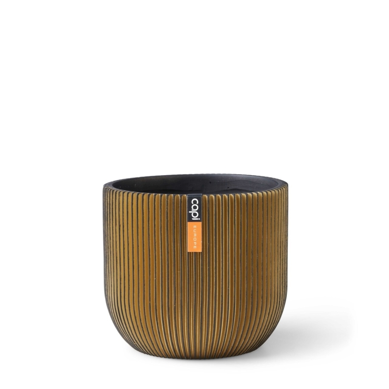 Vaso Capi Planter Ball Groove Black