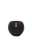 Vaso Capi Vase Ball Groove Black