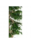 Ficus artificiale Verde, Foglie Mini, Tronco Japan
