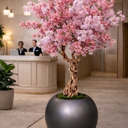 Albero di ciliegio rosa artificiale Hanami 220 cm