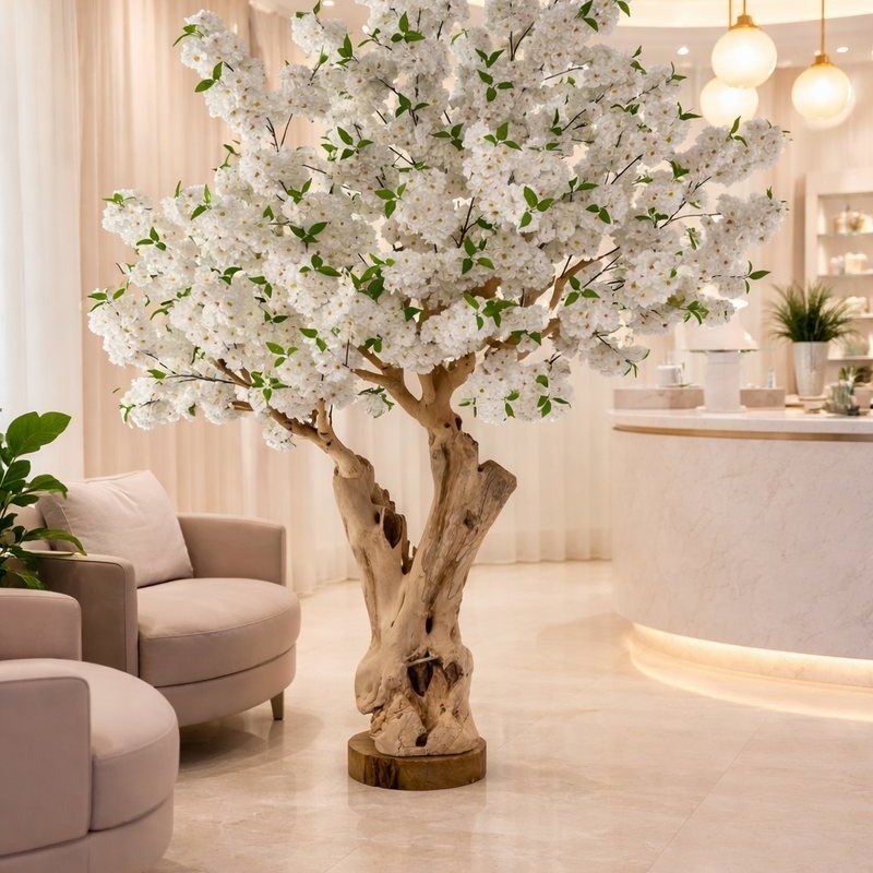 Ciliegio bianco artificiale Flavia 220 cm