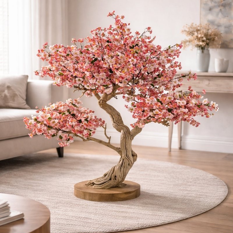 Ciliegio rosa corallo artificiale Alice 150 cm