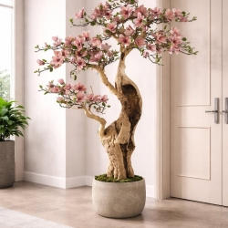 Magnolia rosa artificiale Albarosa 160 cm