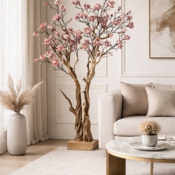 Magnolia rosa artificiale Haru 170 cm