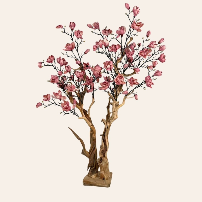 Magnolia rosa artificiale Haru 170 cm