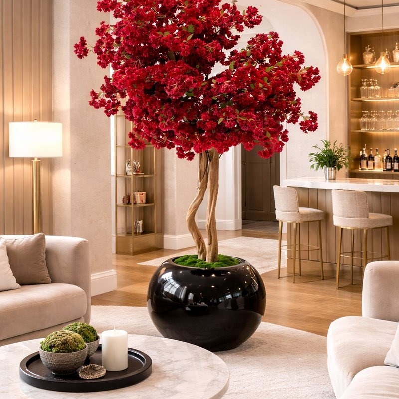 Albero di ciliegio rosso artificiale Rubino 230 cm
