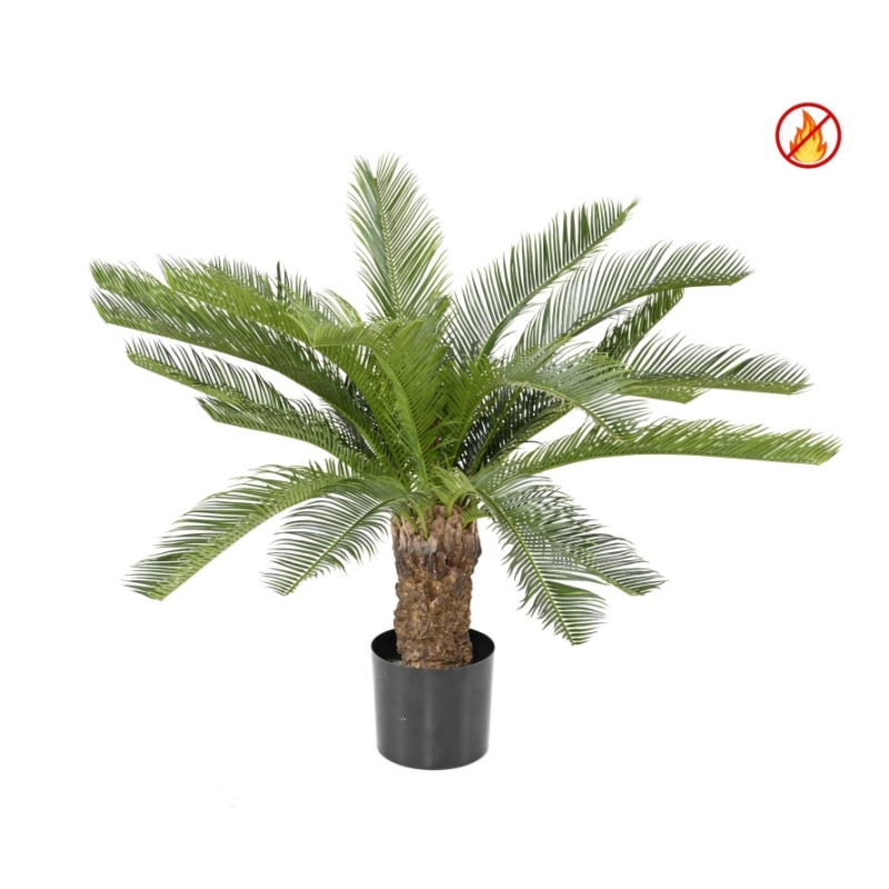 Cycas con tronco artificiale ignifuga 90 cm