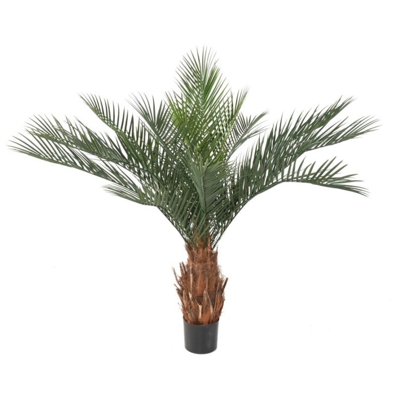 Palma Phoenix artificiale tronco in legno 130 cm