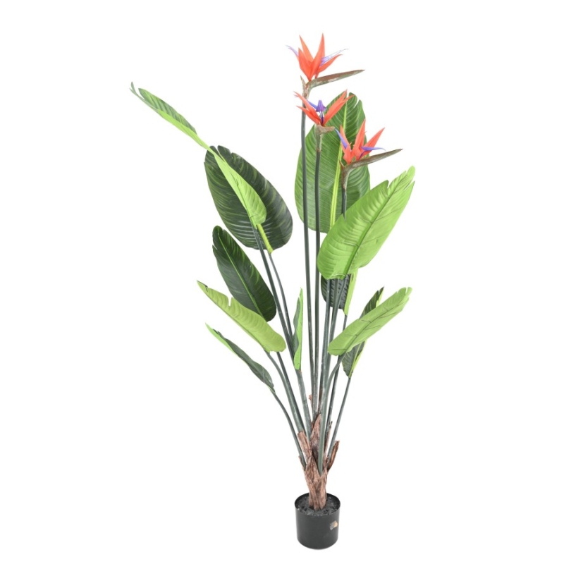 Artificial Strelitzia 3 flowers 11 leaves 150 cm