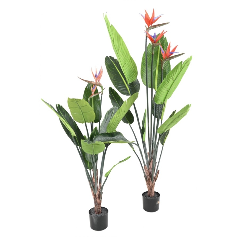 Artificial Strelitzia 3 flowers 11 leaves 150 cm