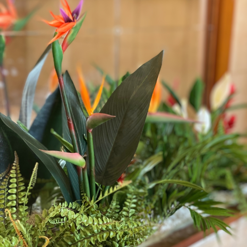 Artificial Strelitzia 2 flowers 1 bud 95 cm