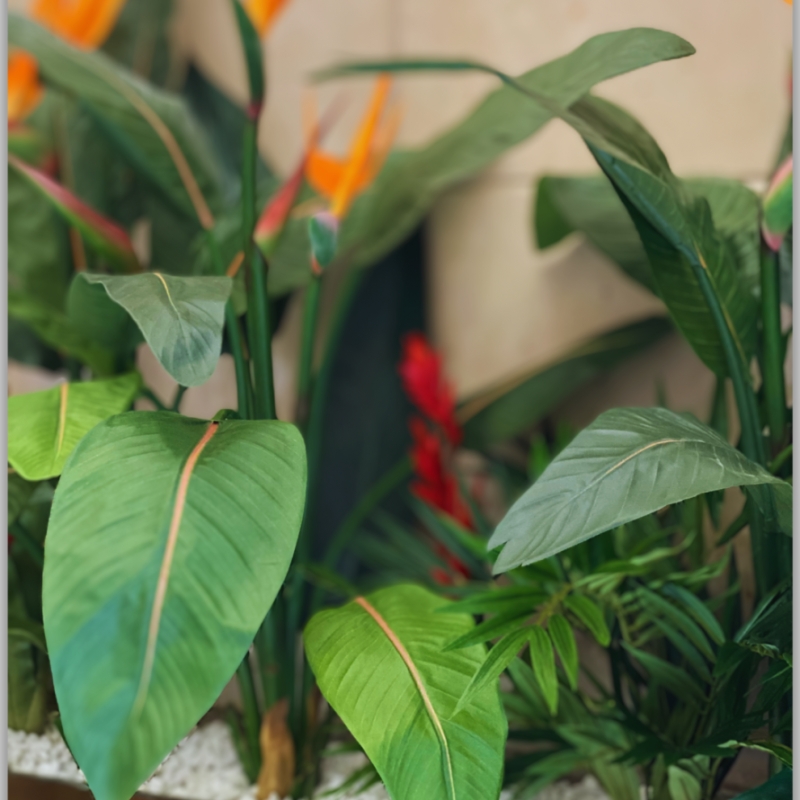 Artificial Strelitzia 2 flowers 1 bud 95 cm