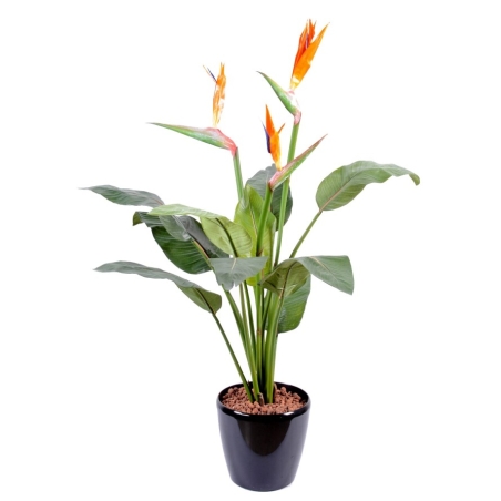 Strelitzia artificiale 3 fiori grandi 98 cm
