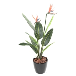 Artificial Strelitzia 2 flowers 9 leaves 95 cm