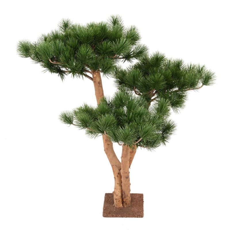Artificial outdoor UV pine 3 trunks 70 cm