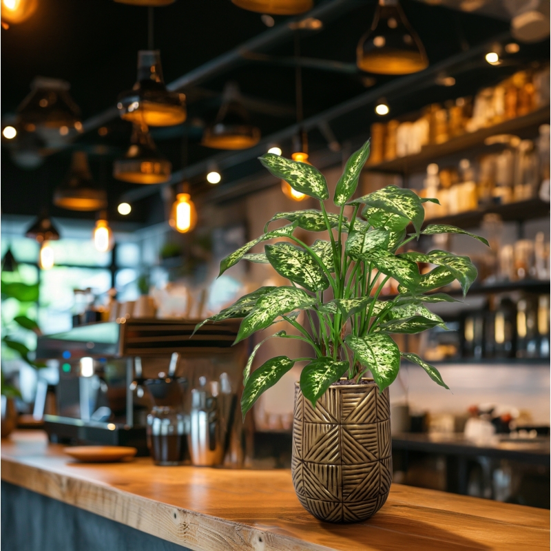 Dieffenbachia deluxe pianta artificiale 60 cm