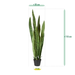 Pianta artificiale di Sanseveria 110cm - verde