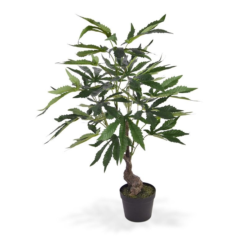 Pianta artificiale di cannabis 60 cm