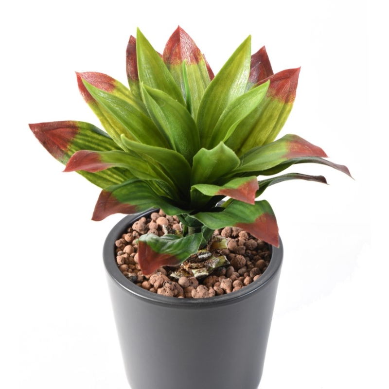 Agave artificiale verde-rossa anti-UV da esterno 35 cm